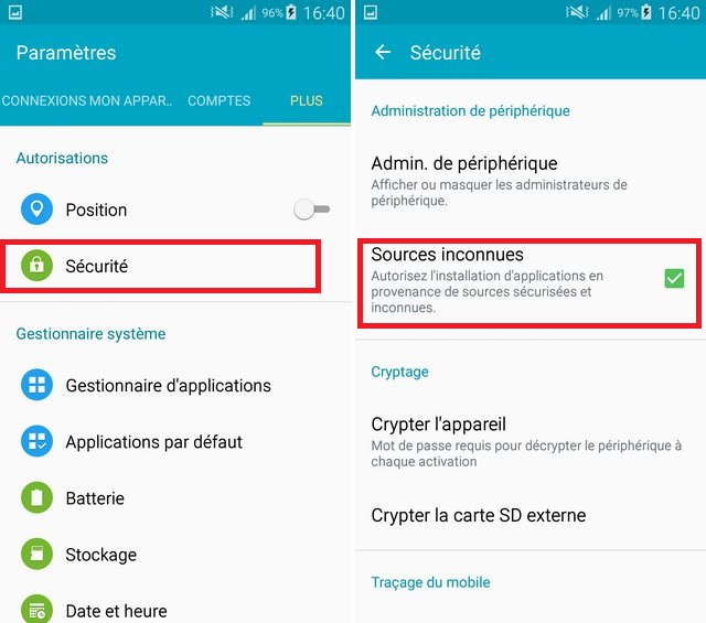 installer des applications de magasin non Play