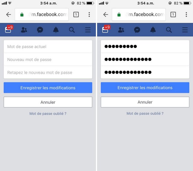 comment changer mot de passe outlook application android