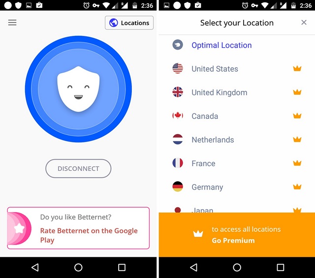 Betternet-VPN-Android-app