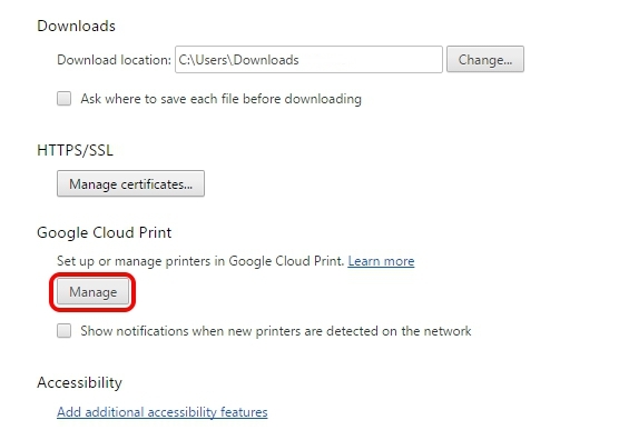Google-Cloud-Print-Chrome-Settings