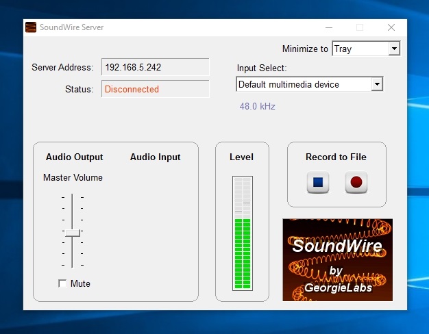 SoundWire-Server-Windows-software-music-playing