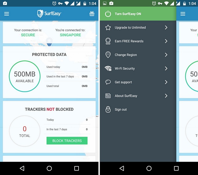 SurfEasy-VPN-Android-app