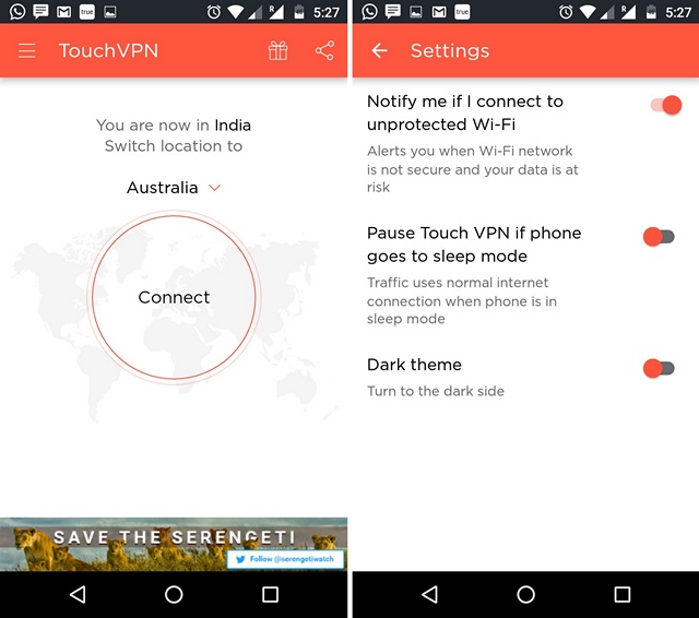 TouchVPN-Android-app