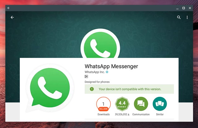 WhatsApp-not-compatible-Play-Store-Chromebook