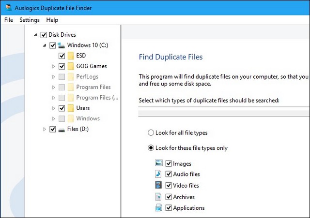 Auslogics Duplicate File Finder