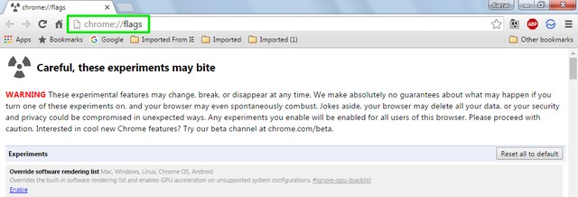 Chrome-experimental-features