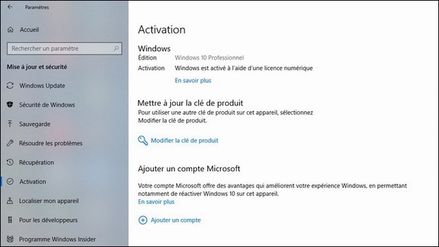 Comment associer votre licence Windows 10 à un compte Microsoft