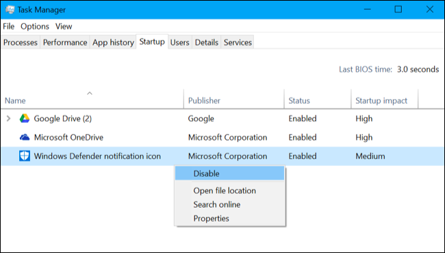 Comment faire pour supprimer l'icône Windows Defender 2