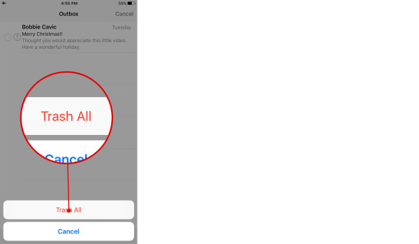Comment supprimer les messages d'outbox bloqués sur iPhone 2
