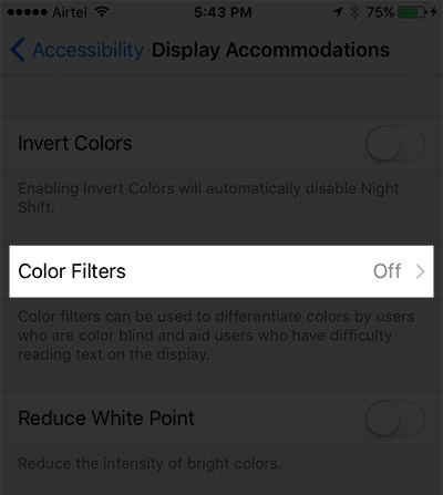 Comment utiliser les filtres de couleur dans iOS 10 sur iPhone ou iPad 4