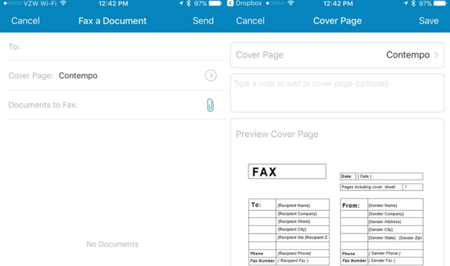 Fax un document à partir de votre Smartphone