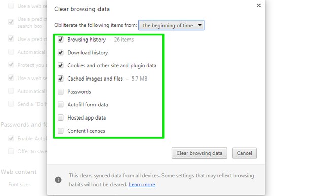 Select-Data-to-clear