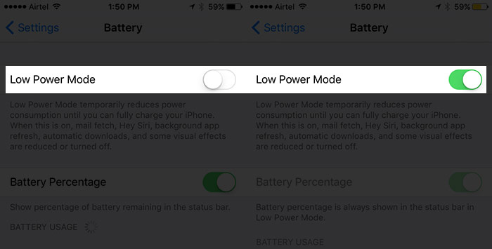 améliorer iOS 10 Autonomie de la batterie 6