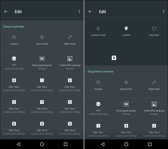 créer sur mesure Tiles pour Quick Settings Menu Android 6