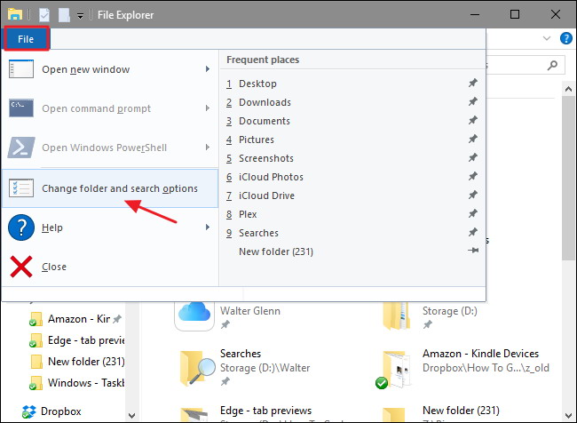 effacer votre Explorateur de fichiers Fichiers récents Historique dans Windows 10