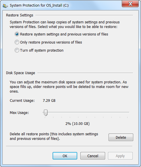 libérer l'espace disque dur Sous Windows 10