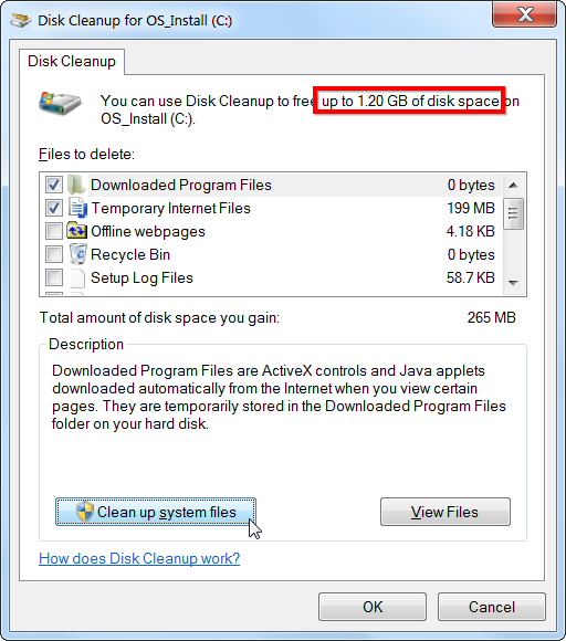 libérer l'espace disque dur Sous Windows 3