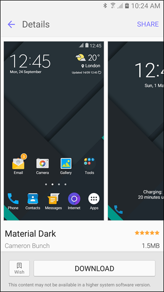 modifier les thèmes sur les dispositifs Samsung Galaxy 8