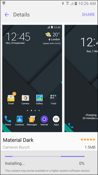 modifier les thèmes sur les dispositifs Samsung Galaxy 9