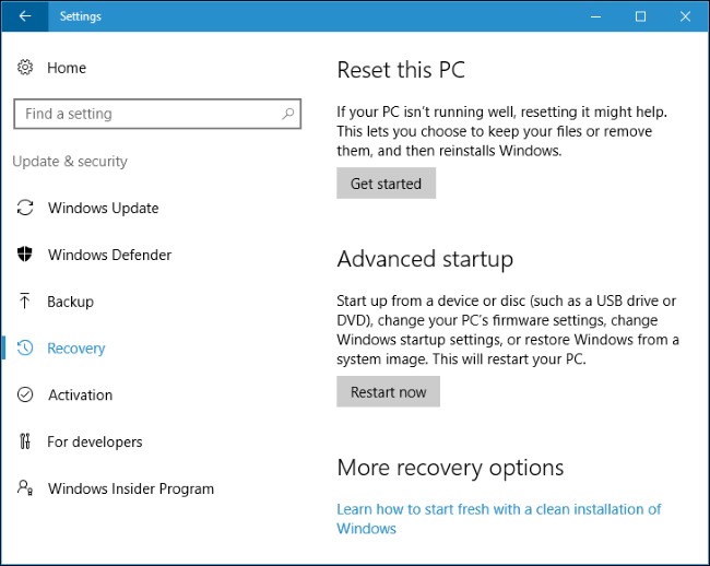 réinstaller facilement de Windows 10 Sans le Bloatware