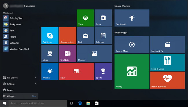 Apportez Le menu Démarrer de Windows 7 vers Windows 10 -1