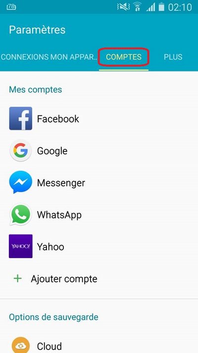 Comment ajouter un autre compte Google Sur Android 2