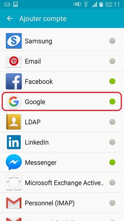 Comment ajouter un autre compte Google Sur Android 4