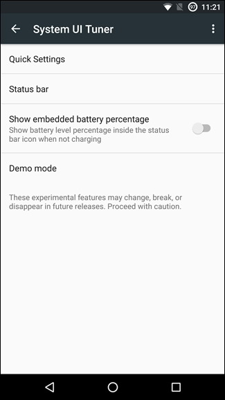 Comment faire pour activer System Tuner UI d'Android 3