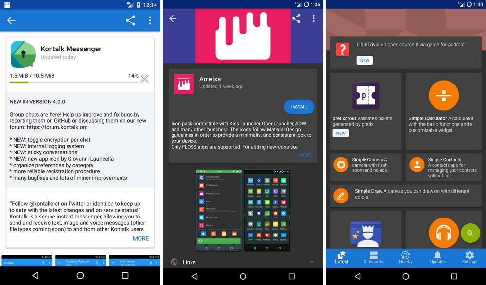 F-Droid - meilleure alternative au Google Play Store