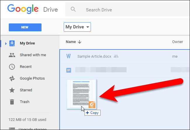 convertir des fichiers PDF et des images dans Google Docs Documents 1