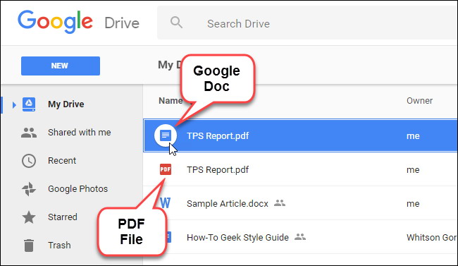 convertir des fichiers PDF et des images dans Google Docs Documents 5