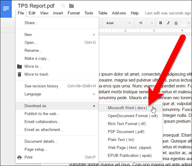 convertir des fichiers PDF et des images dans Google Docs Documents 6