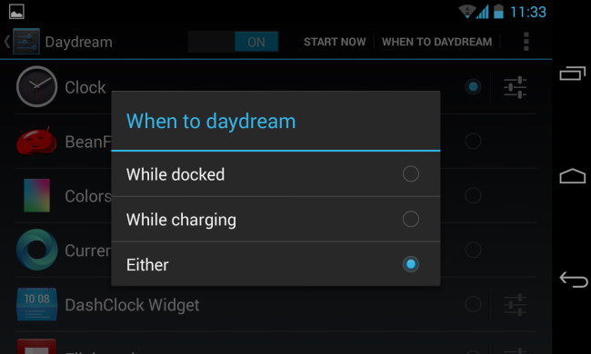 le mode de Daydream Android