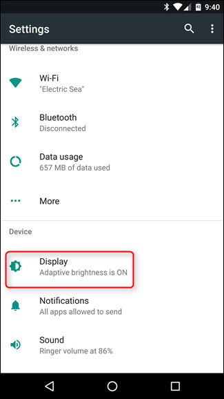modifier la taille du texte icônes et plus dans Android Nougat 2