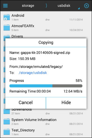 monter un lecteur flash sur votre appareil Android 3