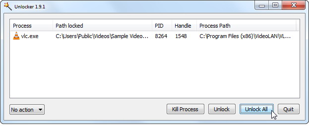supprimer, déplacer ou renommer les fichiers verrouillés dans Windows 7