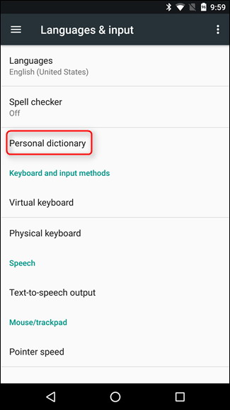 Dictionnaire personnel
