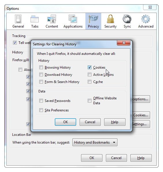 Effacer l'historique lorsque Firefox ferme