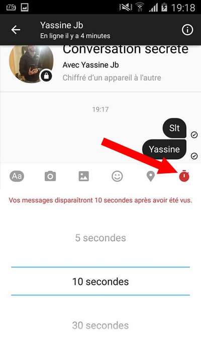 Facebook Messenger Secret Conversations Self Destruct timer