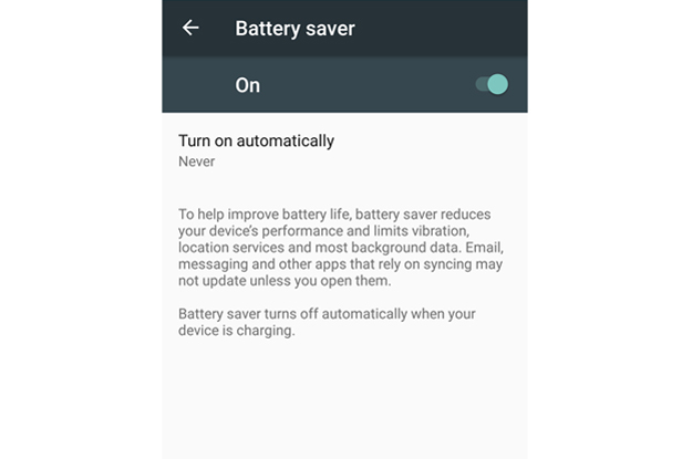 Mode d'économie de batterie