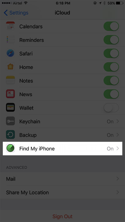 Tap-on-Find-My-iPhone-on-iDevice