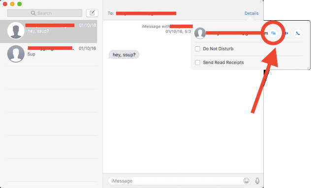 Utilisation de iMessage