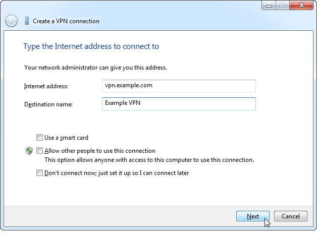 VPN connexion