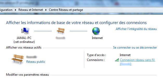 connexion Internet pour afficher son état