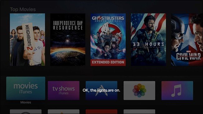 contrôler en utilisant Siri sur l'Apple TV
