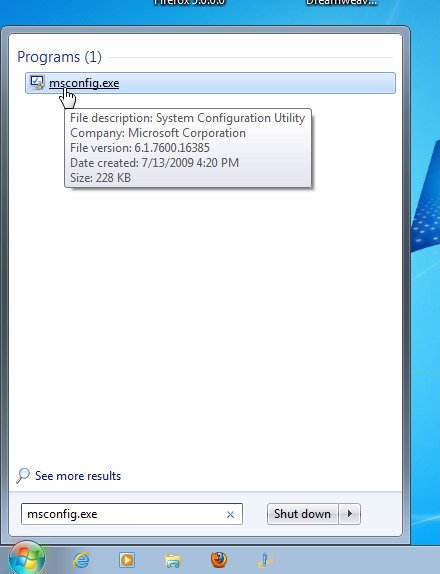 msconfig 1