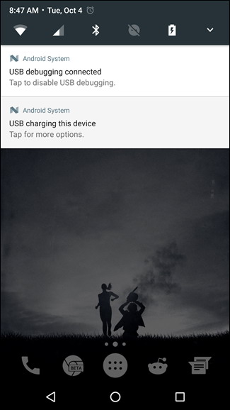 téléphone est connecté Comme stockage