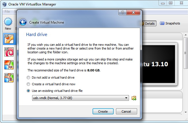 virtualbox manager