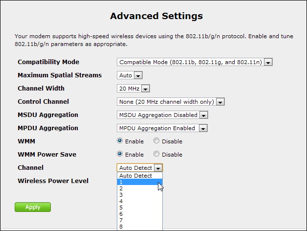 Modification de votre connexion Wi-Fi Channel