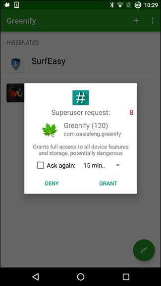 Utilisez Greenify pour mettre automatiquement les applications en mode veille